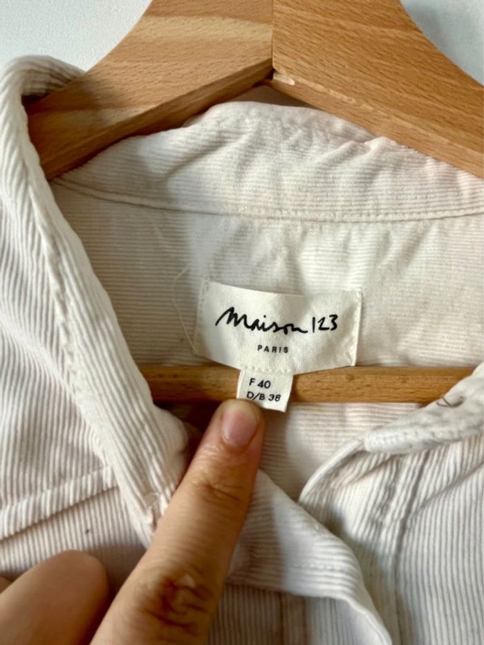 Chemise velours blanc crème 40 maison 123 - photo numéro 2