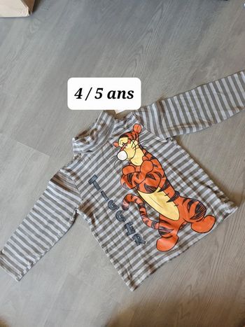 Maillot t-shirt sous pull 4/5ans garçon