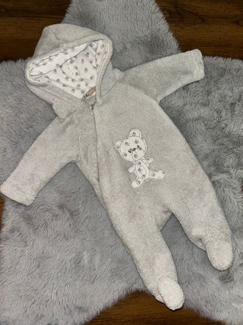 Petite combinaison grise ourson - 1 mois - Boite à malices