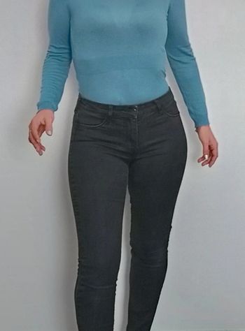 Jeans uni noir skinny basique taille 38