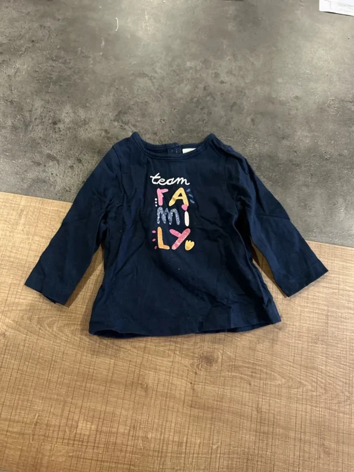 T-shirt manches longues bébé fille, tap à l’œil, 9 mois