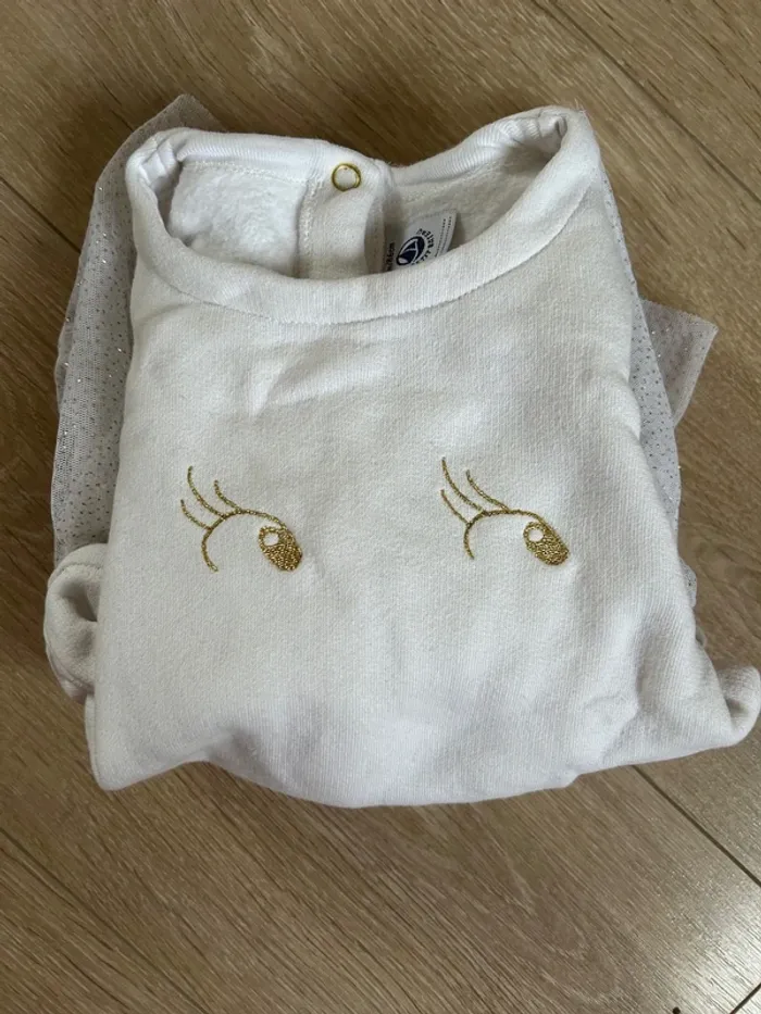 Robe Petit Bateau en molleton pailletée - photo numéro 4