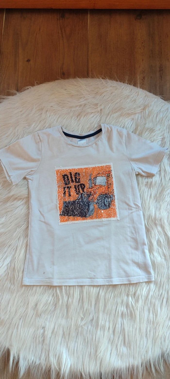 Lot 3 tee shirt sequins été garçon 8 ans - photo numéro 10
