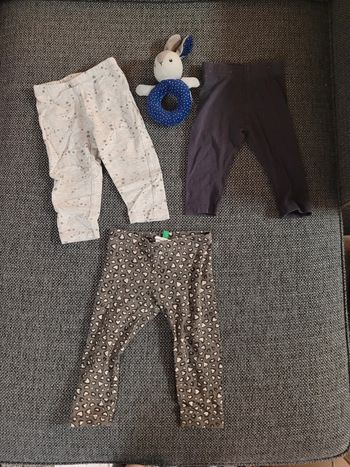 Lot 3 leggings fille 12 mois