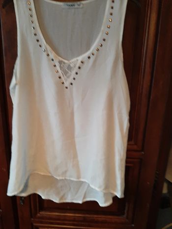 débardeur fin avec carrés dorés