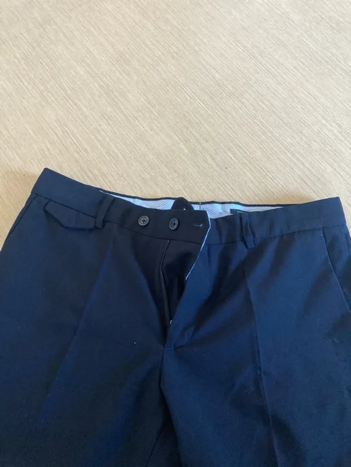 Pantalon de tailleur bleu marine MANGO - photo numéro 2