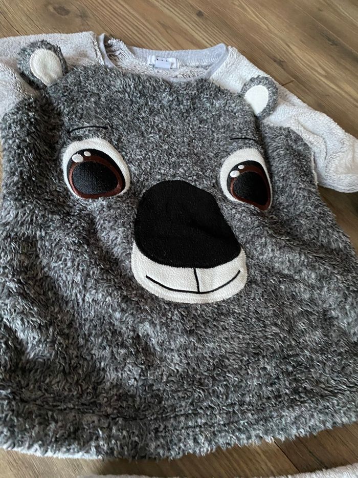 Pyjama 6/8 ans épais hiver gris koala - photo numéro 6
