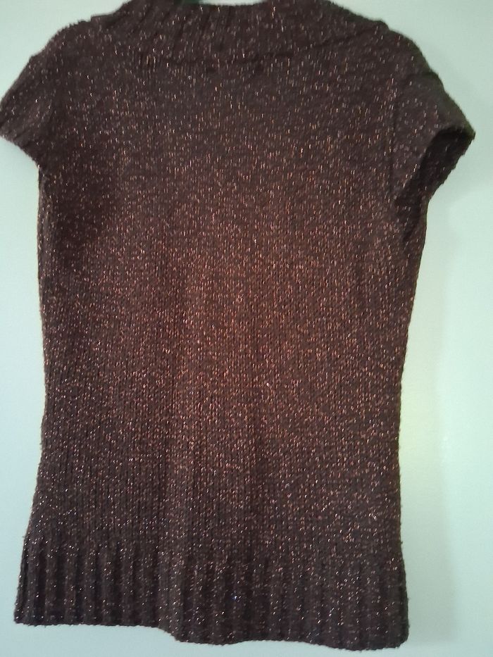 Débardeur " promod " marron pailleté " t- M" - photo numéro 2
