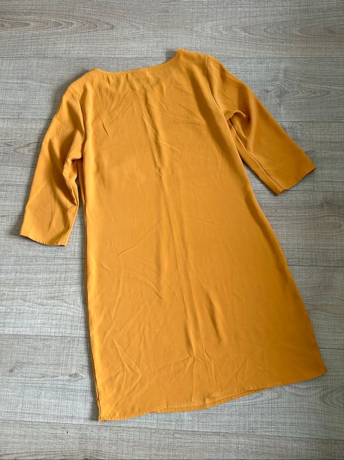 Robe jaune avec manches 3/4 Vila taille 36 TBE - photo numéro 8