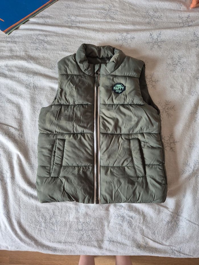 Blouson sans manches kaki 24 mois