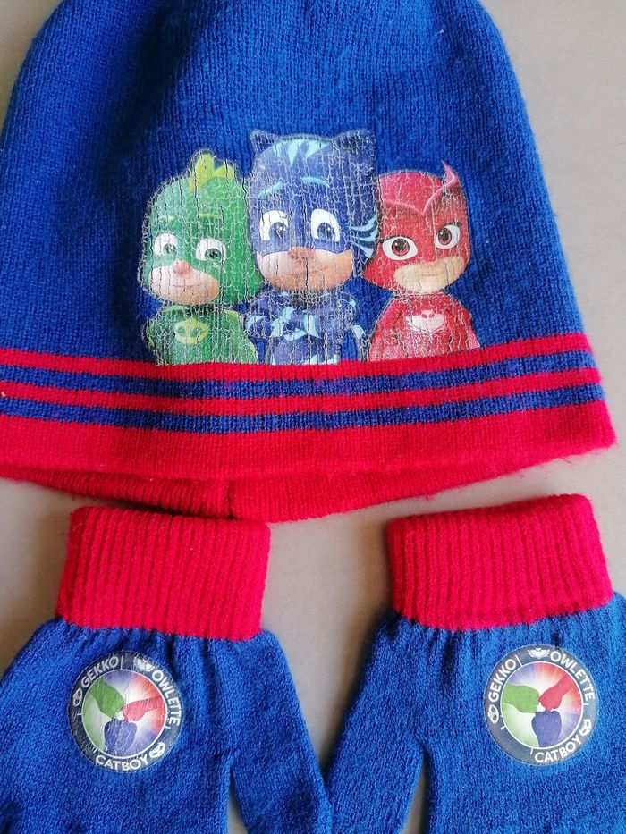 Bonnet, écharpe et gants pyjamasque NEUFS - photo numéro 5