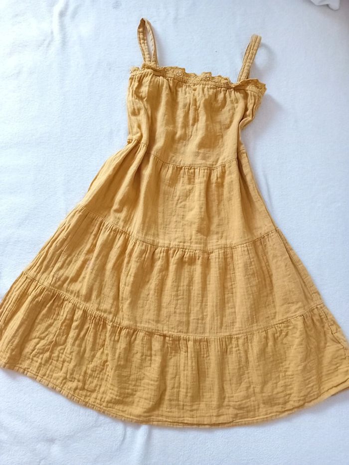 Robe gaze de coton fille 9ans 🌼💛