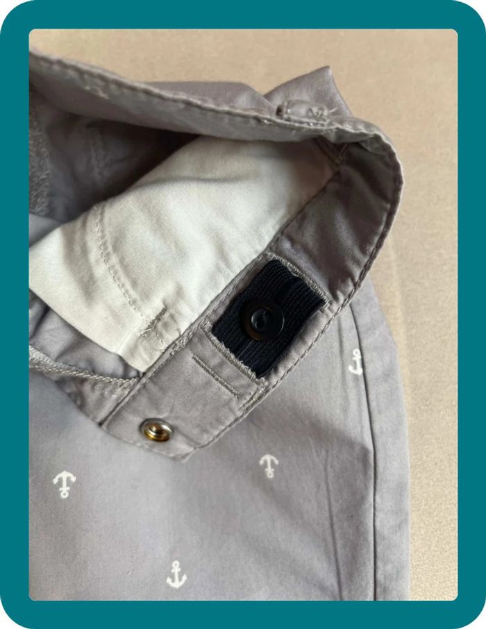 Pantalon en twill neuf coton imprimé ancres 12 mois - Petit Bateau - photo numéro 6