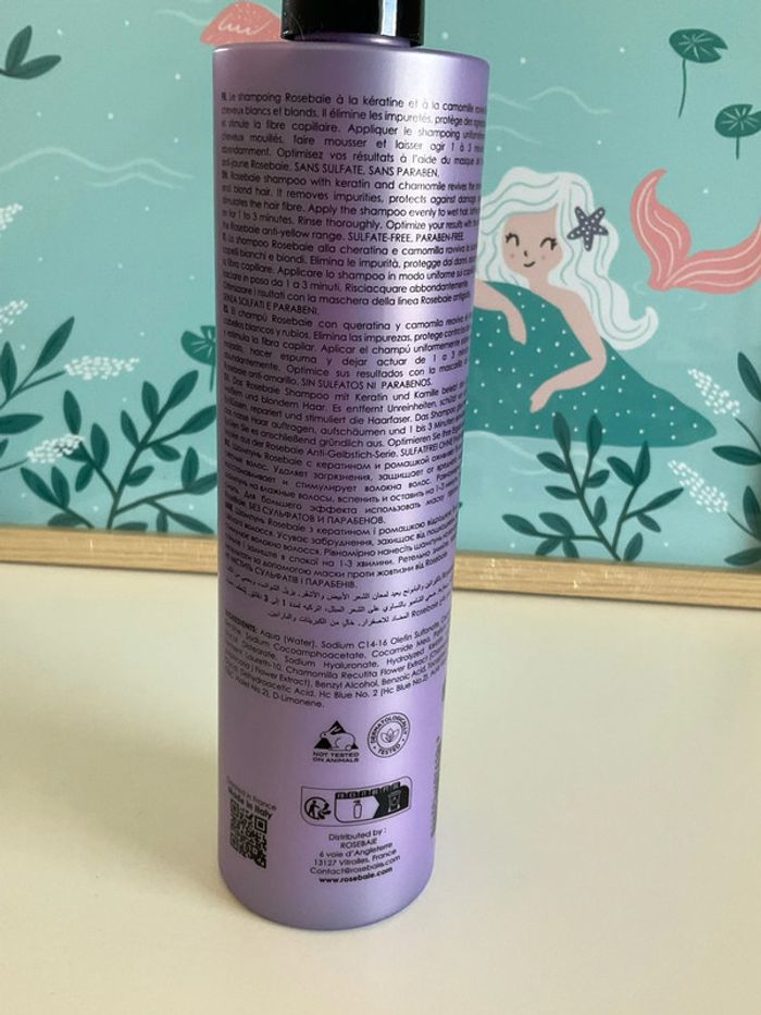 Shampoing lumière professionel 500ml Blond et Blanc Rosebaie - photo numéro 9