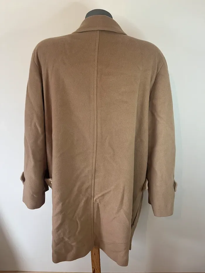 Manteau long Wool and Cashmere Sonia – nuances beige/marron, laine & cachemire, taille 50 - photo numéro 6