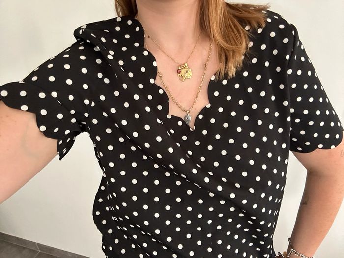 Blouse à pois T44 - photo numéro 3