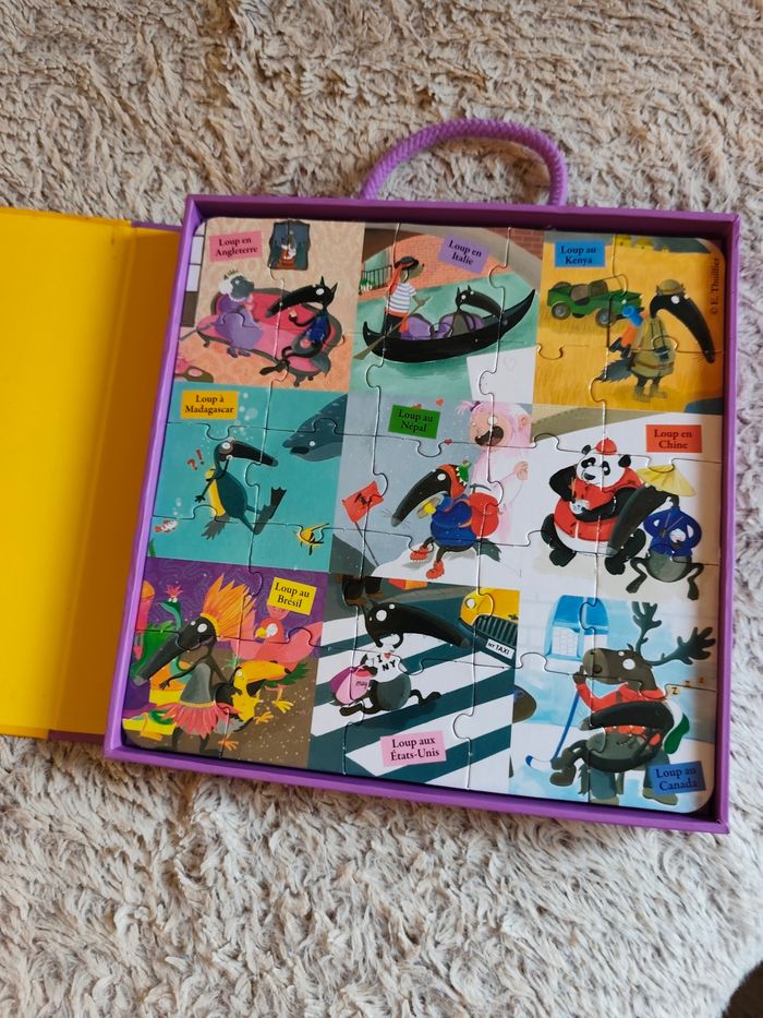 🐺 Coffret “Le Loup” – Ma petite mallette – Livre + 2 puzzles – Neuf - photo numéro 3