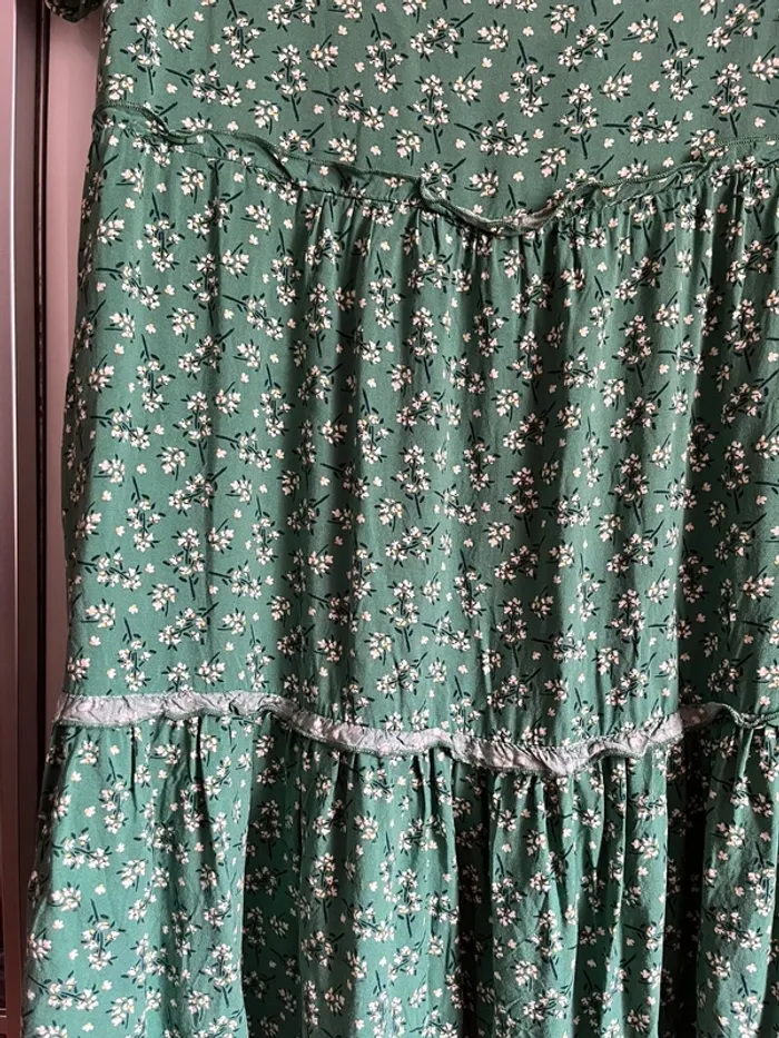 Robe fleurie verte Kiabi - photo numéro 2
