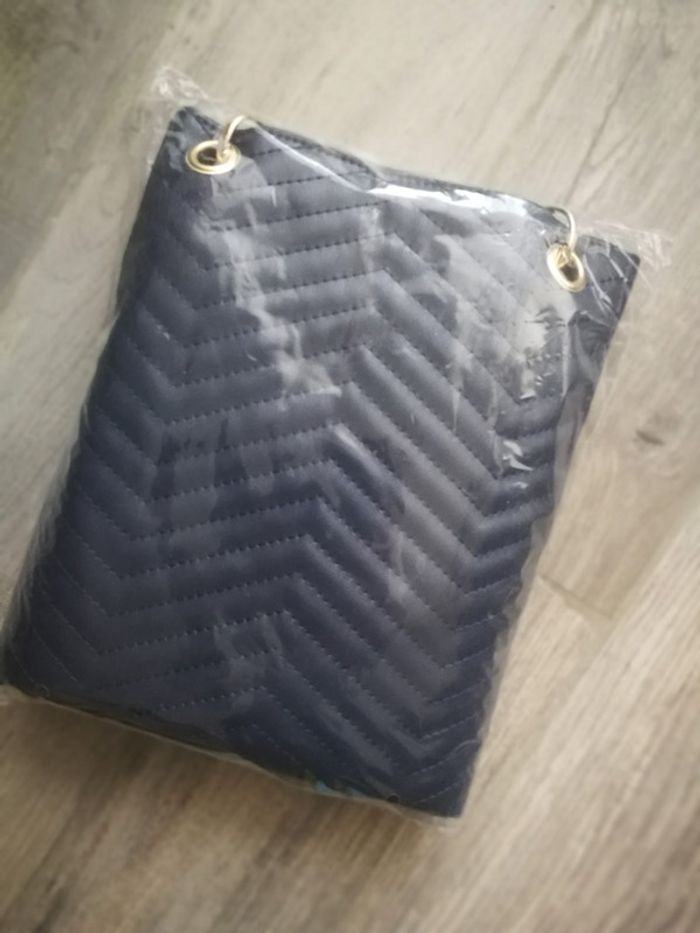 Sac cabas matelassé bi matière neuf - photo numéro 5