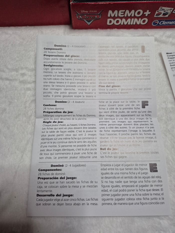 Boîte de jeux memo + domino Cars - photo numéro 6
