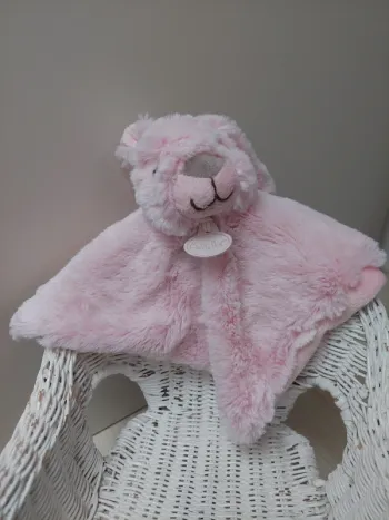 Baby Nat - doudou lapin guimauve rose