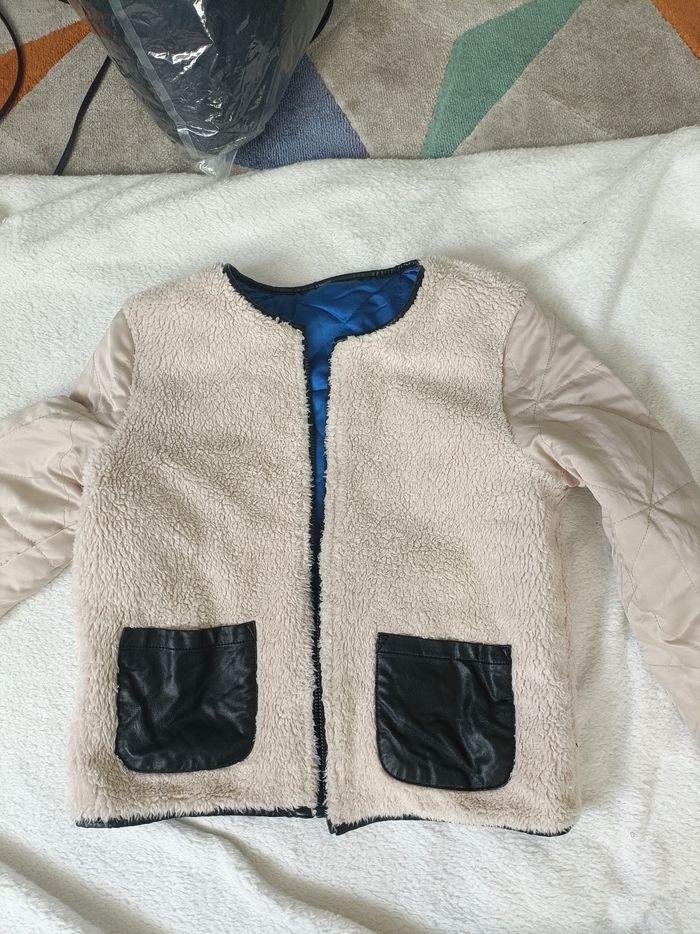 Veste réversible bleue/ecrue Miss captain 10 ans/12 ans - photo numéro 4