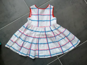 Robe sans manches carreaux bébé fille jacadi