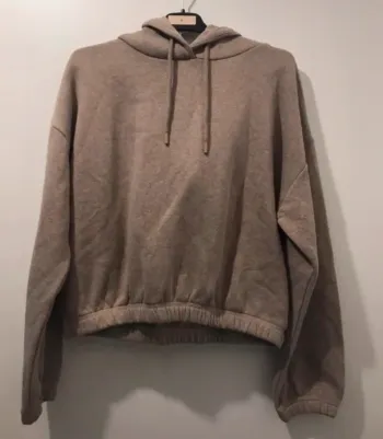 Haut top croq gemo a manches long a capuche beige taille m