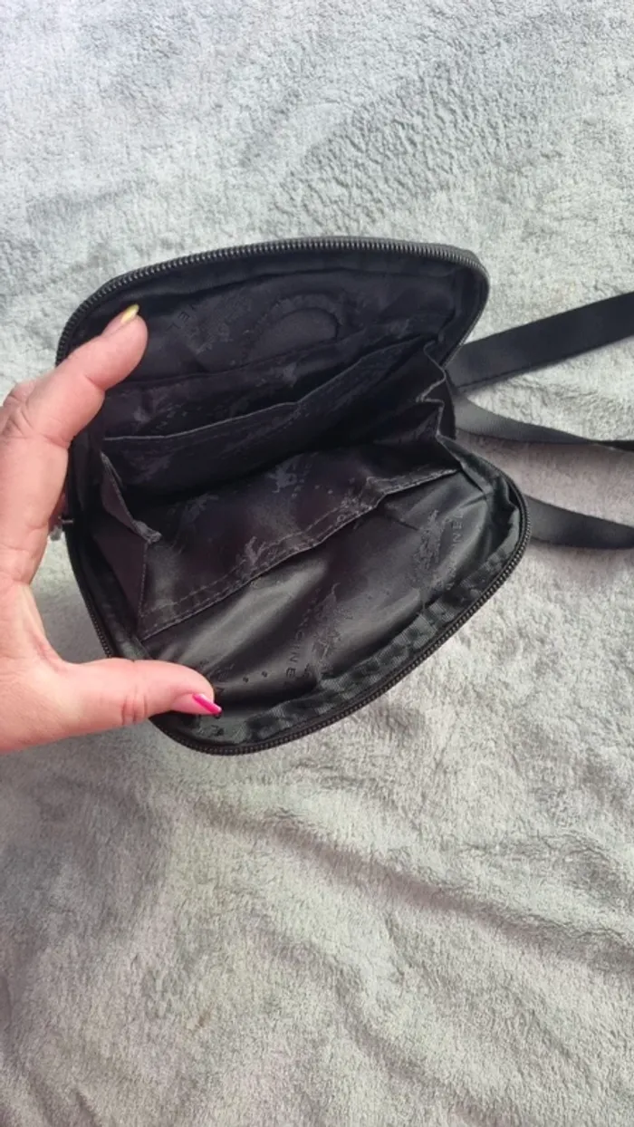 Sacoche - sac en bandoulière noir marque francine - photo numéro 4