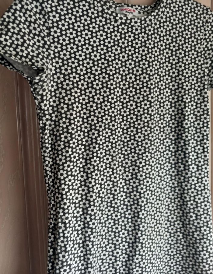 Robe à fleurs noir et blanc Jennyfer - photo numéro 3