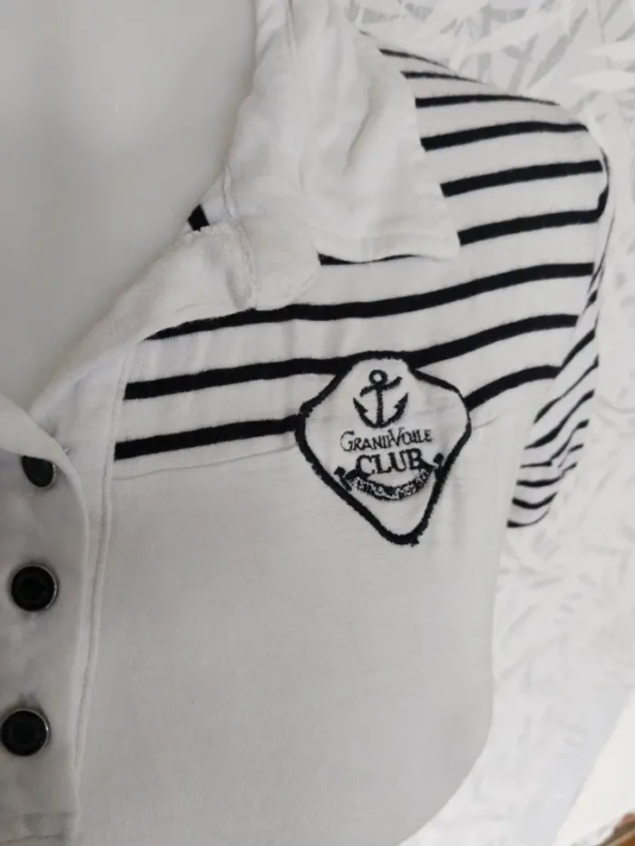 Polo rayée femme marque Grand Voile taille 36 S - photo numéro 3