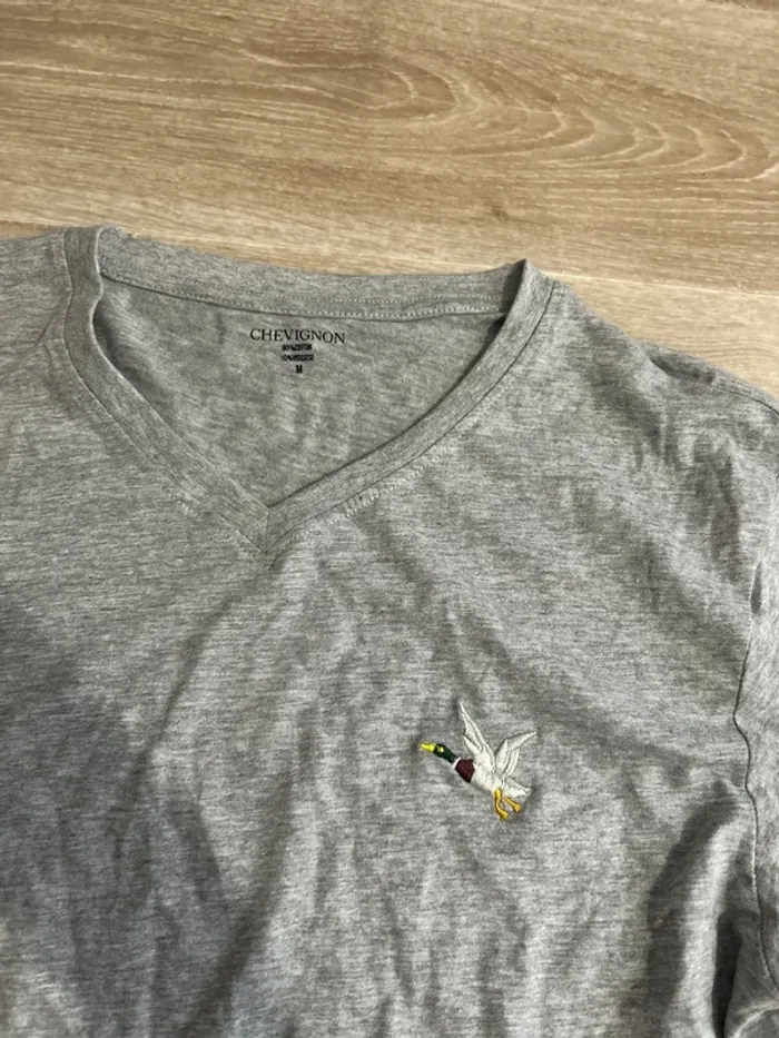 T-shirt à colle v Chevignon gris M - photo numéro 2
