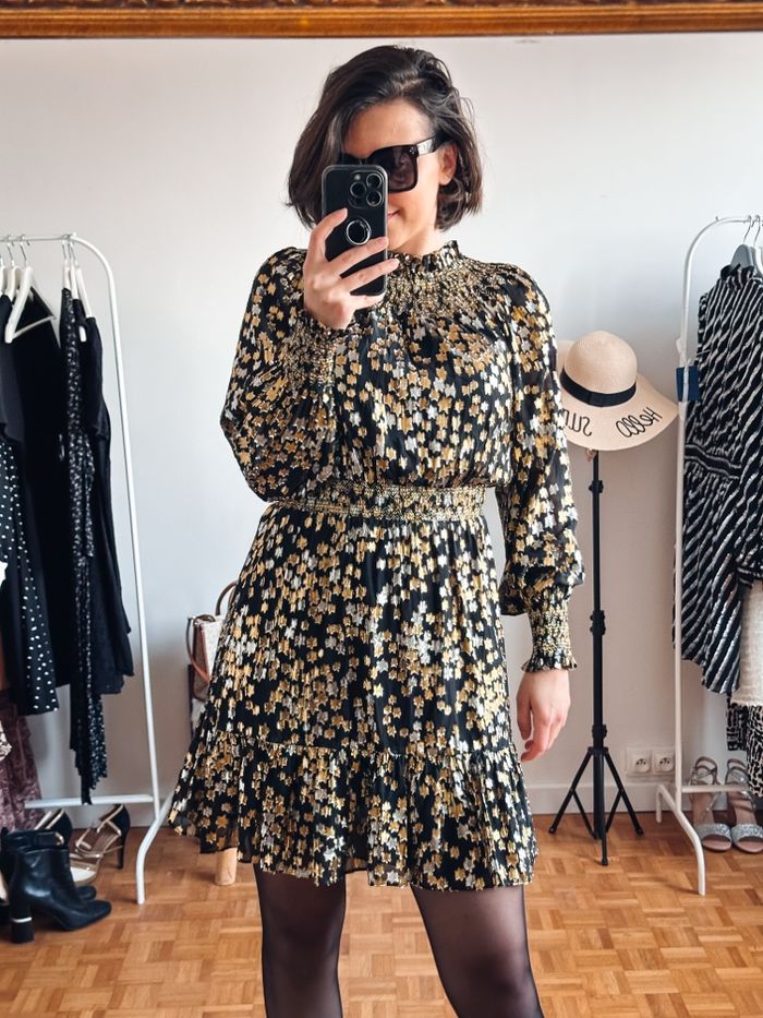 Robe Michael Kors noire, dorée et argentée taille 36 - photo numéro 3