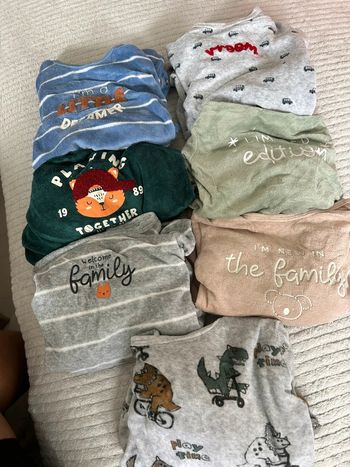 Lot de 7 pyjamas velours