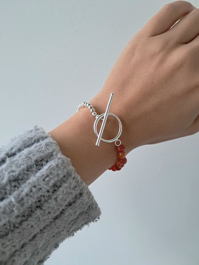 Bracelet red lace agathe - photo numéro 2