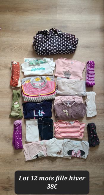 Lot fille hiver 12 mois