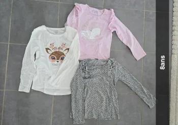 Lot de 3 tee shirt manches longues