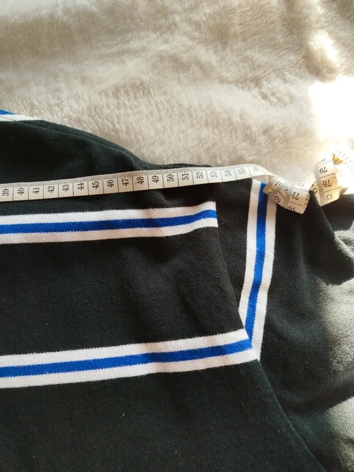 Polo US Polo Assn noir rayures blanches et bleues taille XXL - photo numéro 9