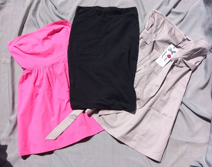 Lot de 3 robes épaules dénudées taille S 36