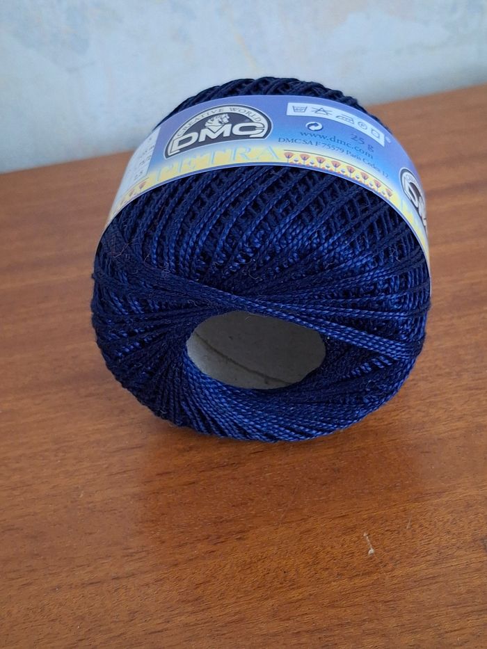 Pelote de fil pour crochet, bleu marine - photo numéro 7