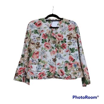 Petite chemise Vintage crème fleurie taille S