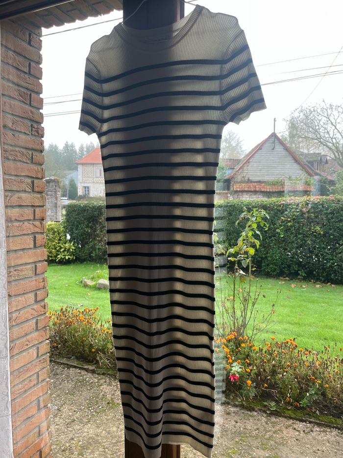 Robe longue marinière