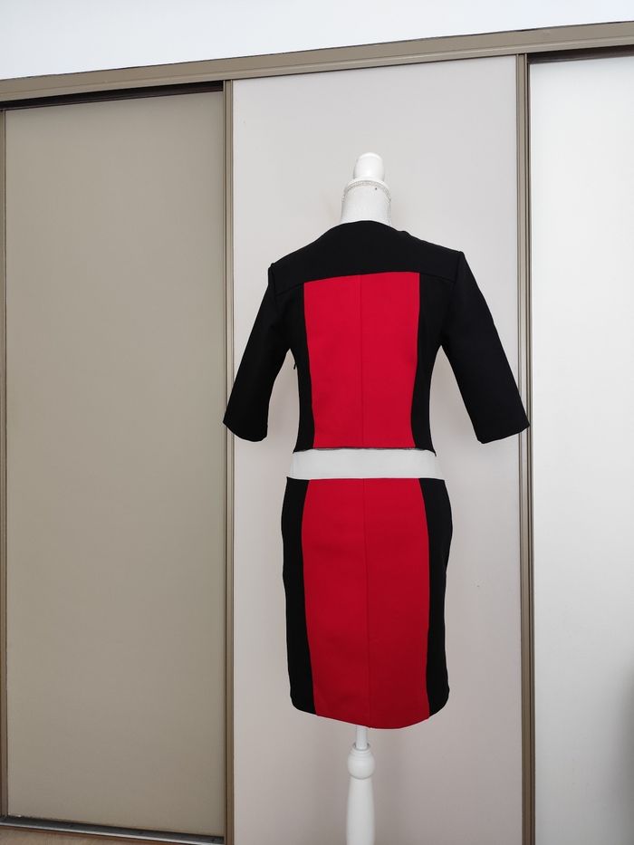 Robe Morgan taille 38 noir rouge blanc automne hiver - photo numéro 4