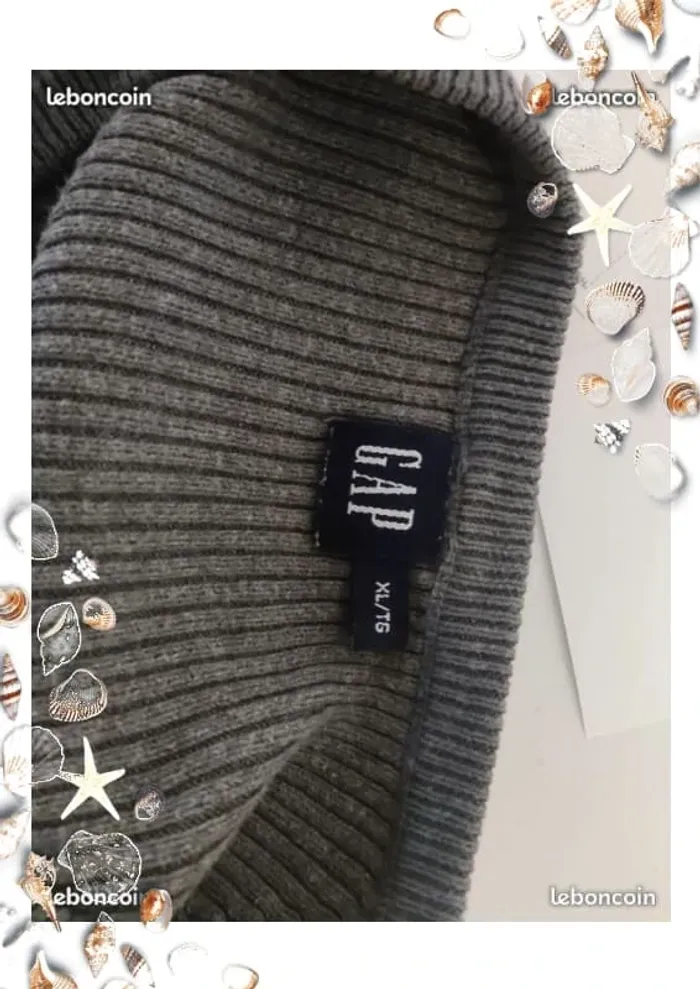 Sweat col rond gris gap 12 ans - photo numéro 3