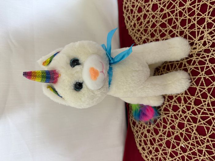peluche Caticorn Chat Licorne Doux Animal en Peluche Blanc Meowgical Unicat Chat Arc-en-ciel Blanc - photo numéro 6