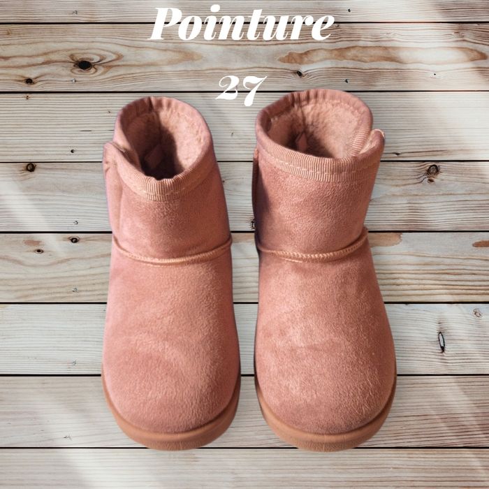 Bottines fourrées rose