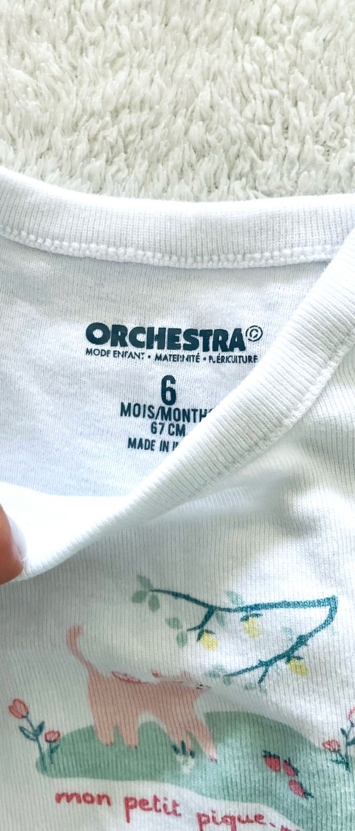 lot de 7 body manches courtes « Orchestra » Taille 6 mois - photo numéro 6