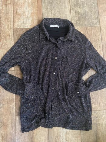 Chemise à paillettes mango pour les fêtes