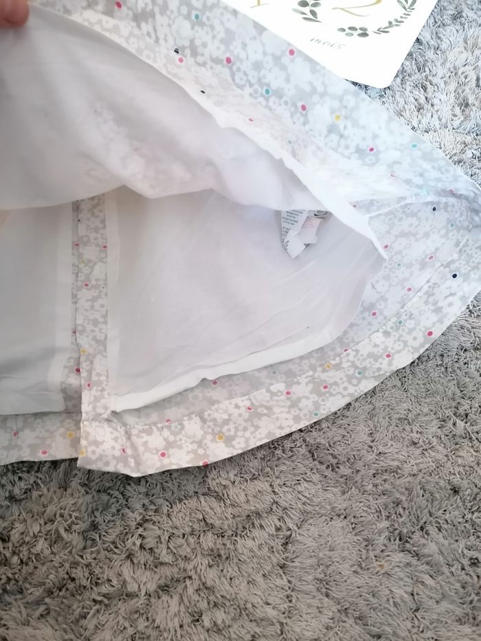 Robe à motifs gris blanc Obaibi 12 mois - photo numéro 5