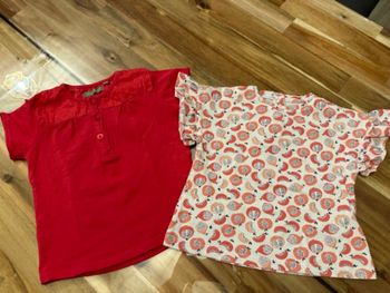 Lot de 2 hauts Manches Courtes 18 Mois